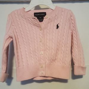 Ralph Lauren Pink Cable Knit Size 9 months